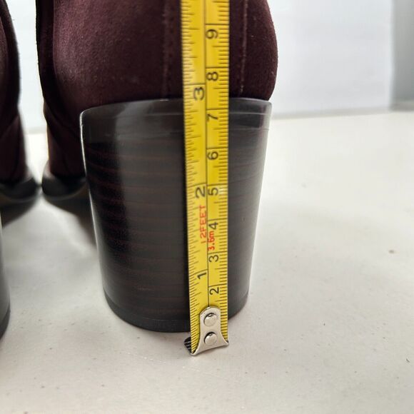 Sam Edelman Simona Leather Bootie Buckle Side Zip Burgundy Women's US 7 NWOB - Picture 8 of 11